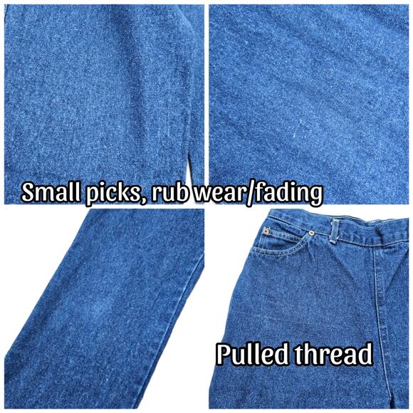 VTG SIDE Zip Jeans Chic Size 16 Dark Stone Wash Denim Vintage 90s High Rise - Picture 7 of 11